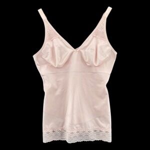NWT‎ Ruby Ribbon Pin Up Cami SL3055 Blush Pink Size 48 Shaping Camisole Lace